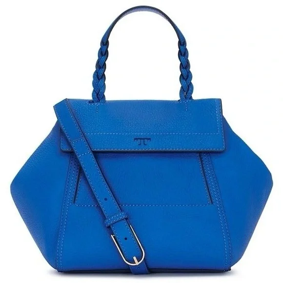 Tory Burch Half Moon Leather Satchel 💙 - Picture 1 of 17